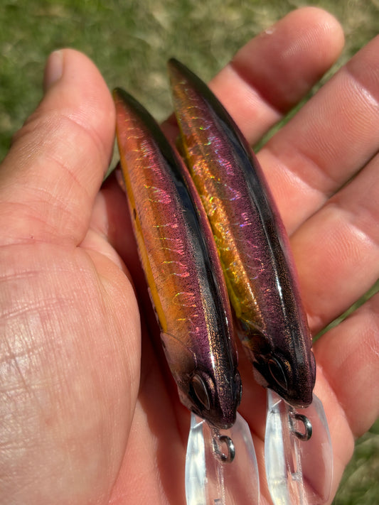 4.5" Black Starburst sinking diver 1.2oz (No hooks)