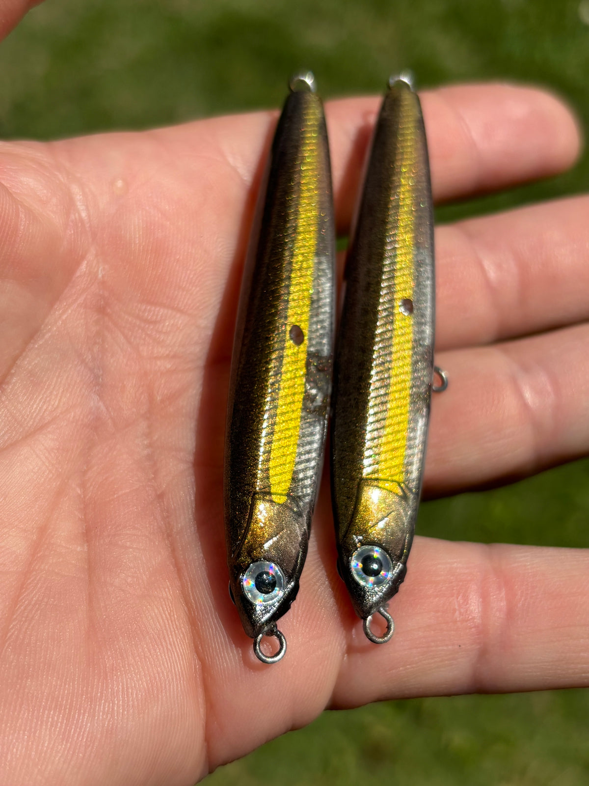 3" Black Gold Sinking Pencil 8 grams. (no hooks)