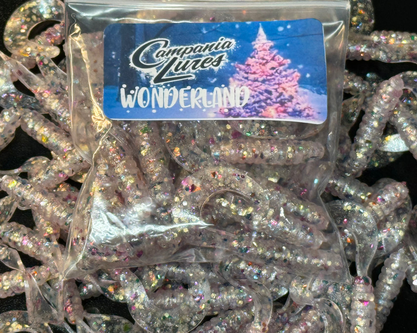 Wonderland (Christmas colorway) Grubs. Limited run