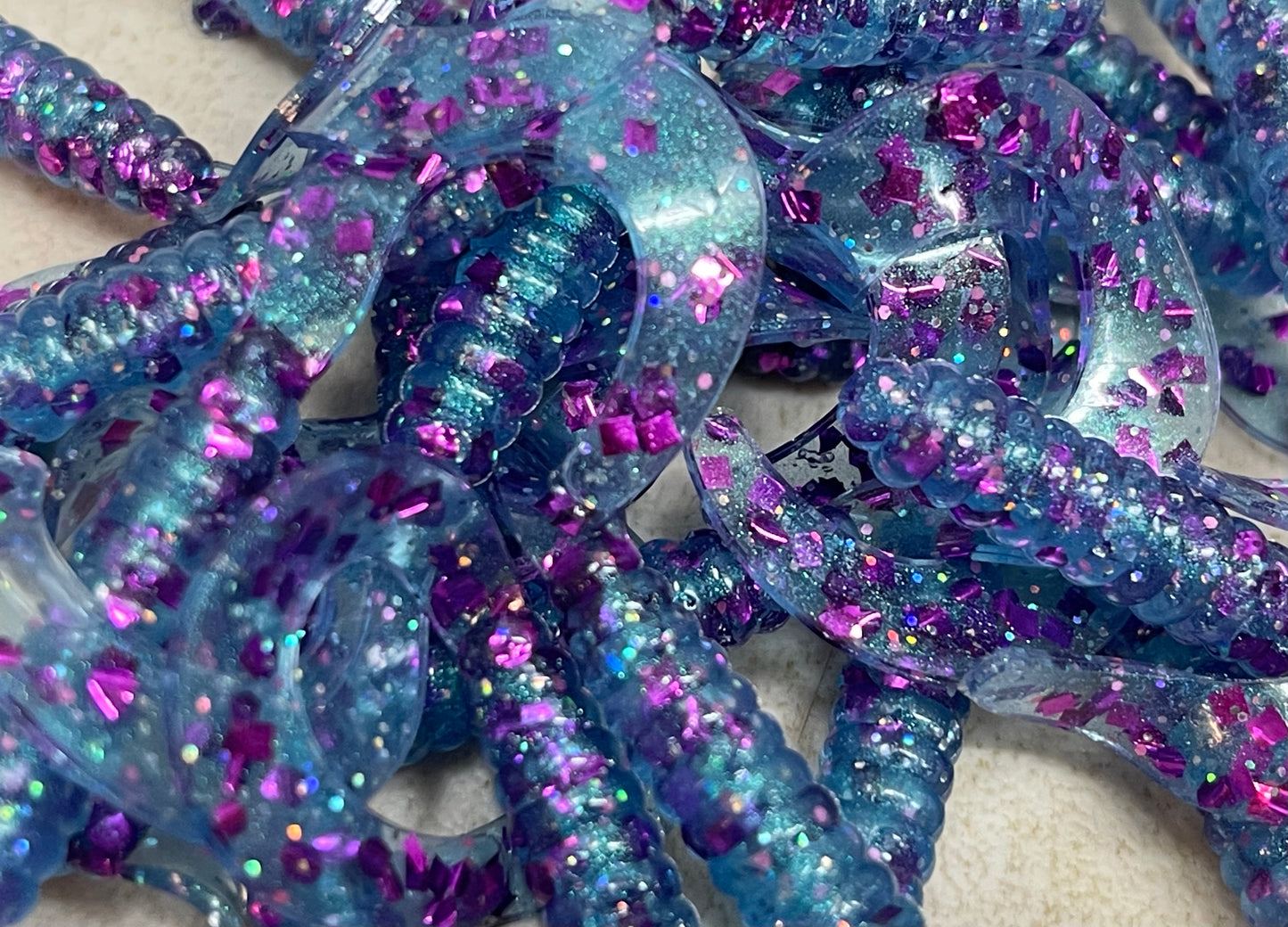 Limited One Time Run Bluebonic Grubs. 25 pack