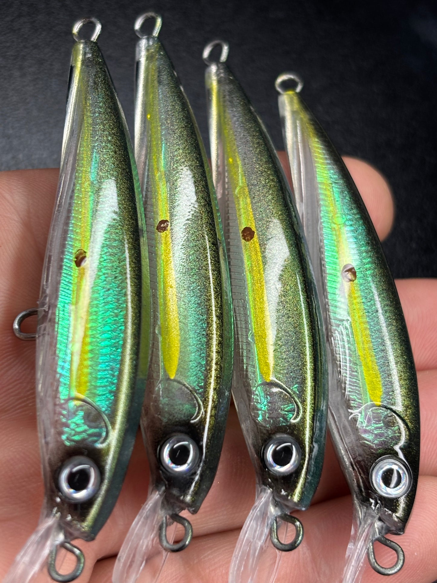3.5" Blue Emerald Oama's. 6 Grams