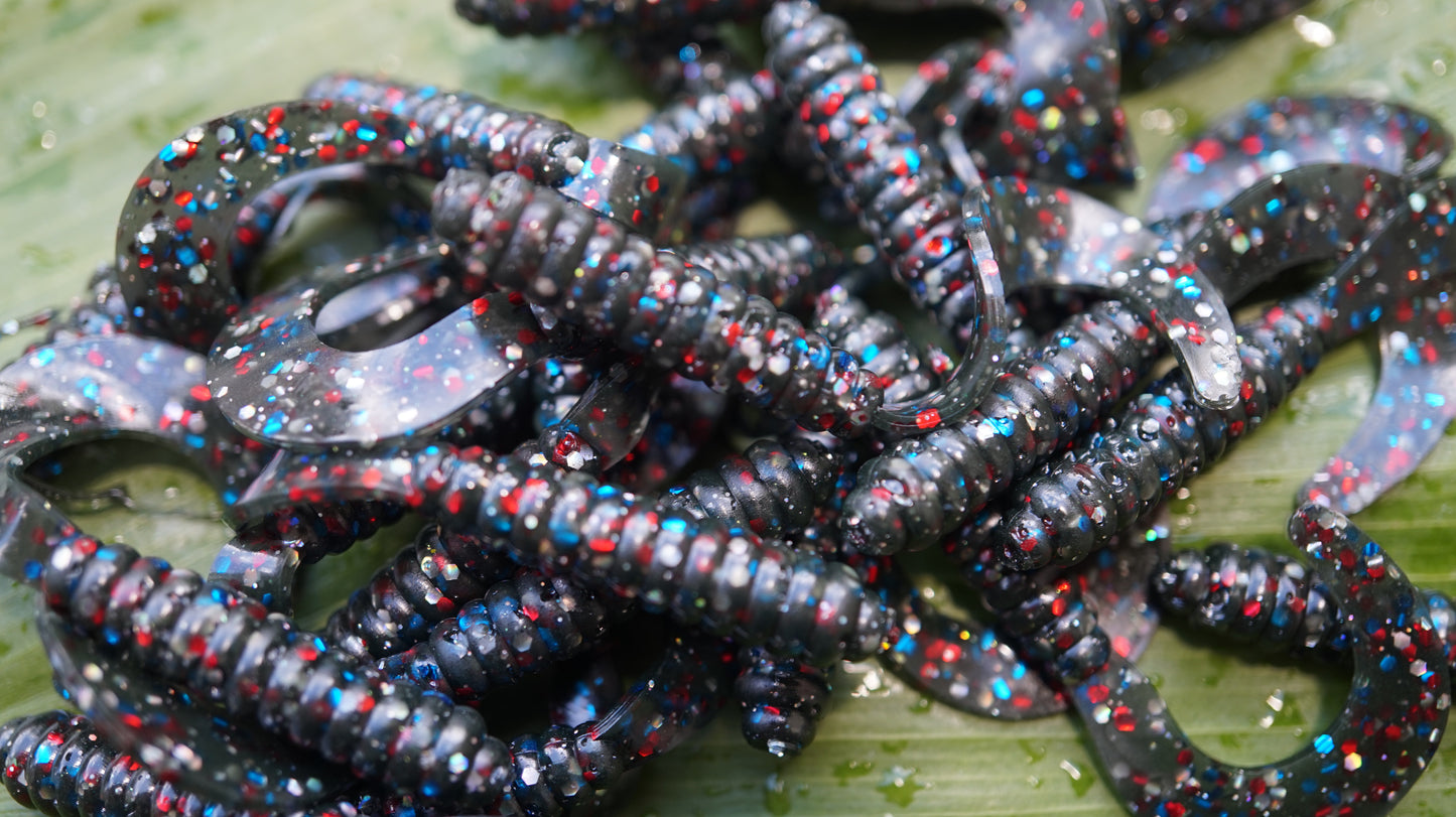 Midnight Rider GLOW Grubs. 25 pack