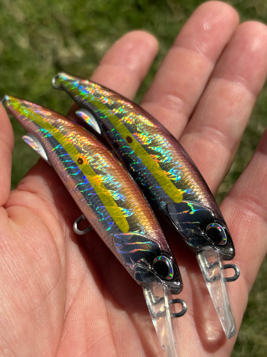4.5" Black Starburst sinking diver 1.2oz (No hooks)