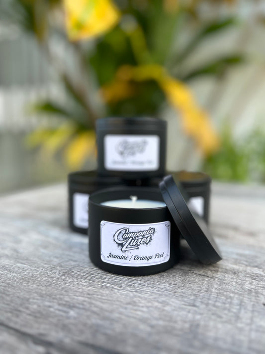 8oz Hand poured Jasmine/Orange Peel  scented Candles.