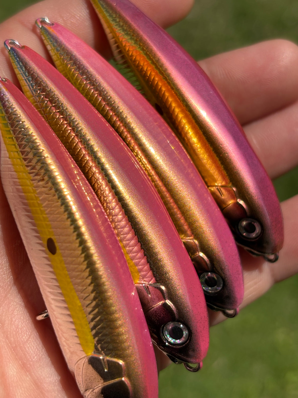 3" Starburst Pearl Chrome Spears 8 Grams (no hooks)