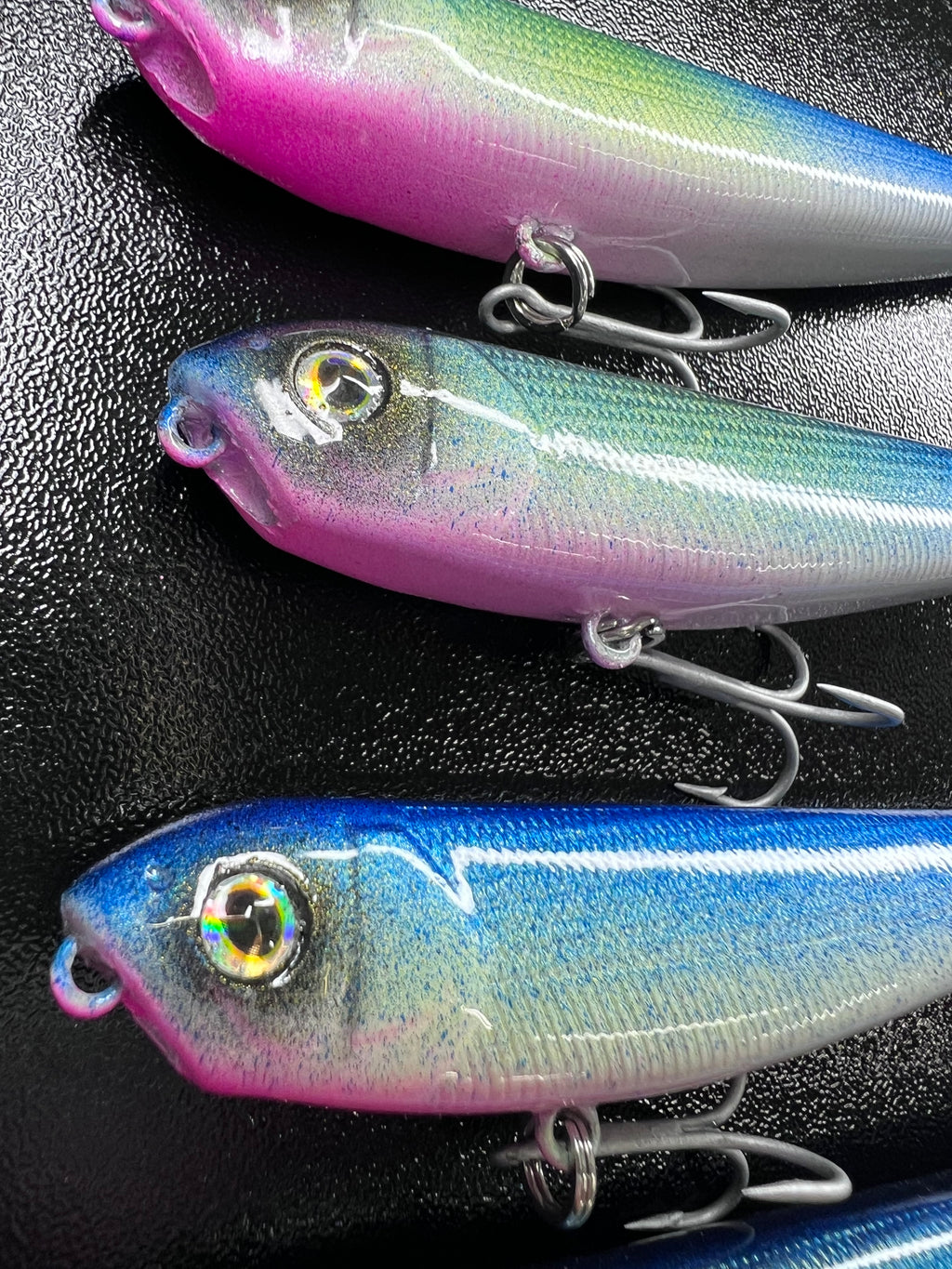 3.5" Blue Minnow Walking Spook.