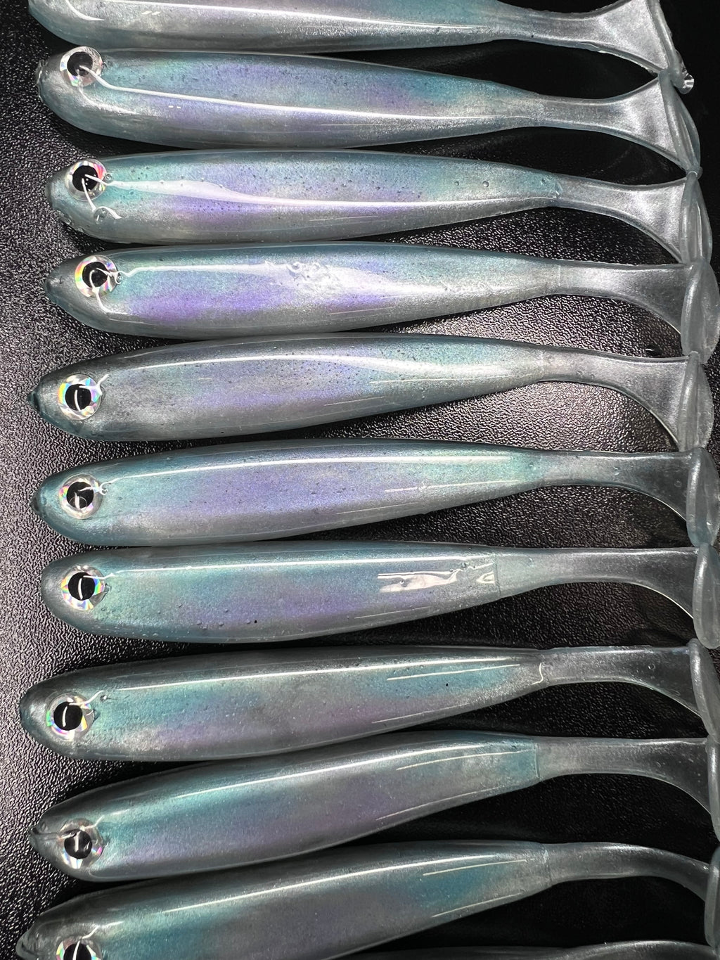 4.5" Blue Candy Paddletails. Limited Run 3 Pack.