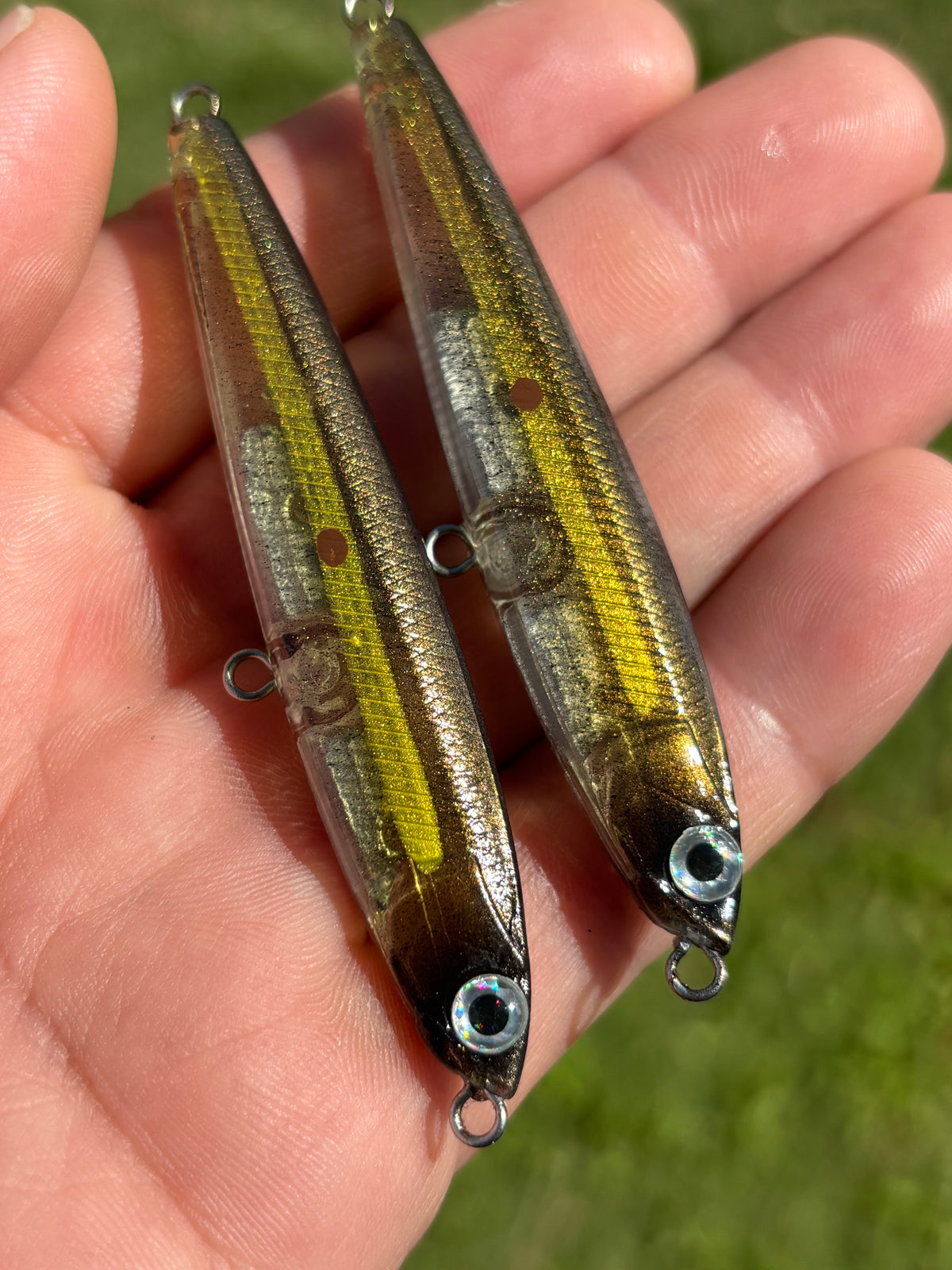 3" Black Gold Sinking Pencil 8 grams. (no hooks)