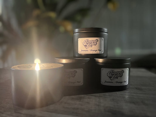 8oz Hand poured Jasmine/Orange Peel  scented Candles.
