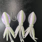 NEW SHAPE 2.75" Ika (Squid) Alpha Obake 4 pack. (Glow)