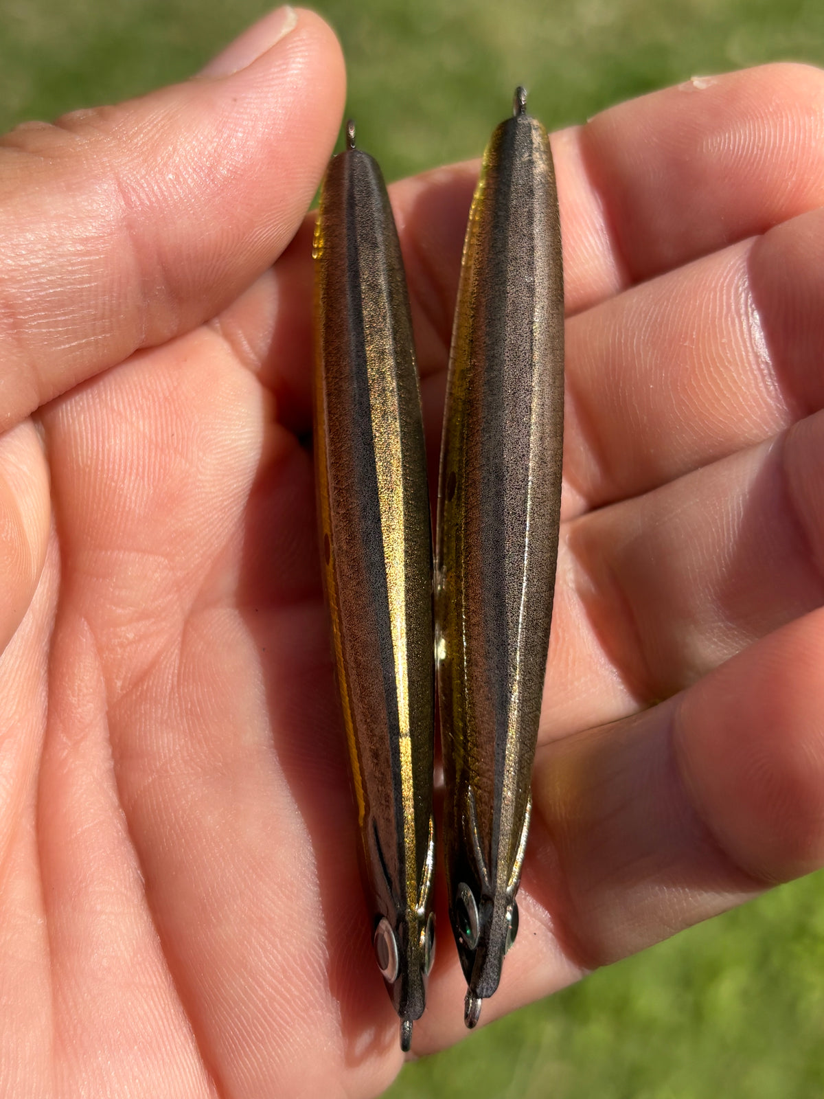 3" Black Gold Sinking Pencil 8 grams. (no hooks)