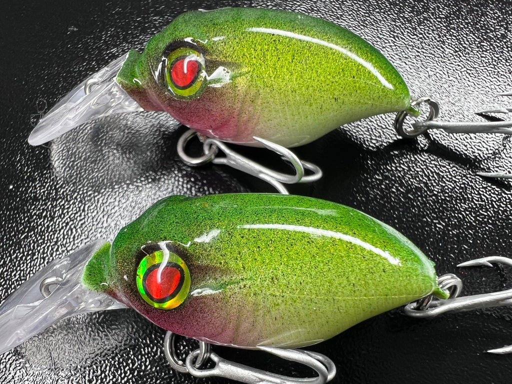 2.25" Lime Flash Crankbait.