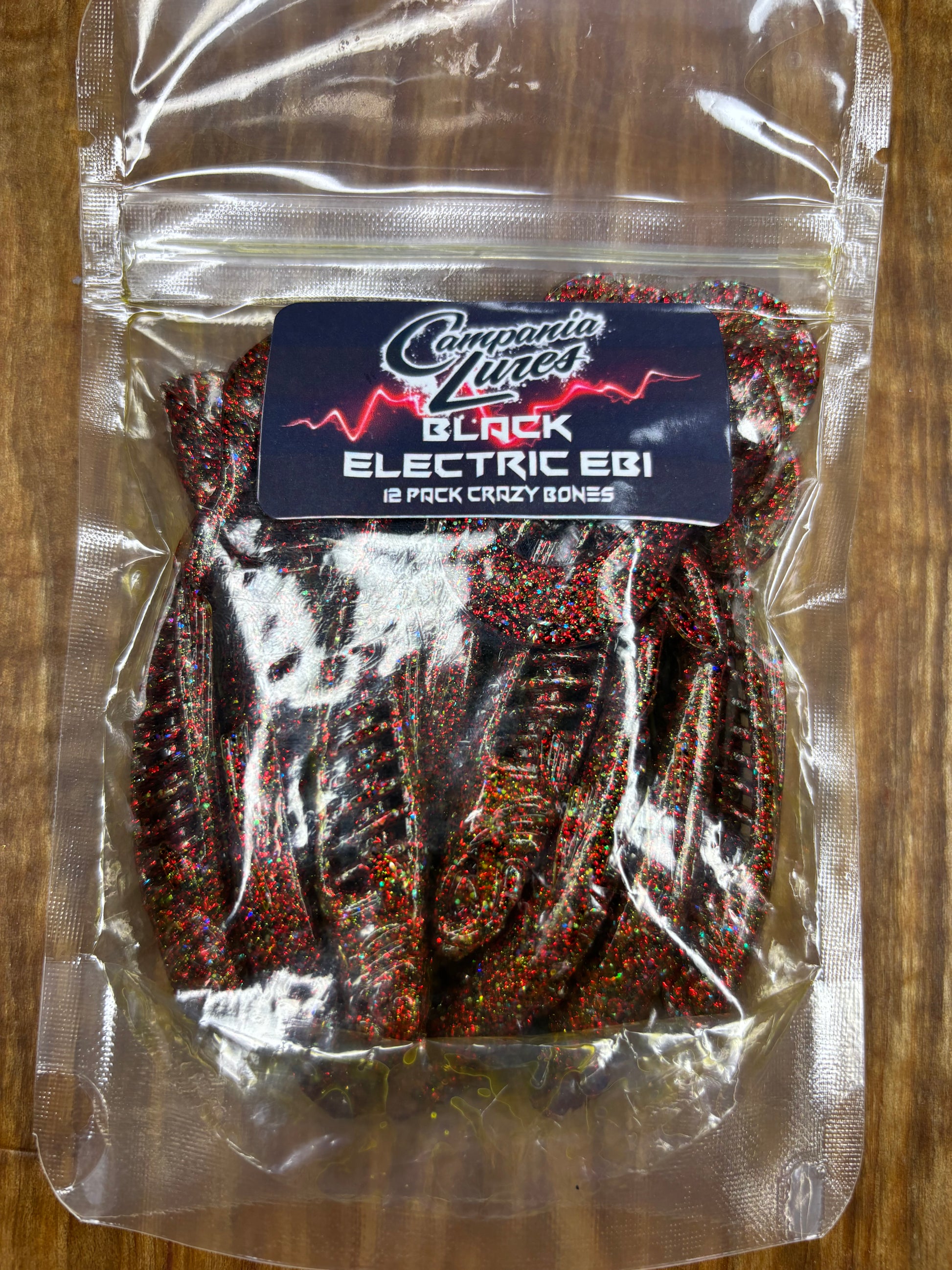 Black Electric Ebi. Bulk 12 Crazy Bones.