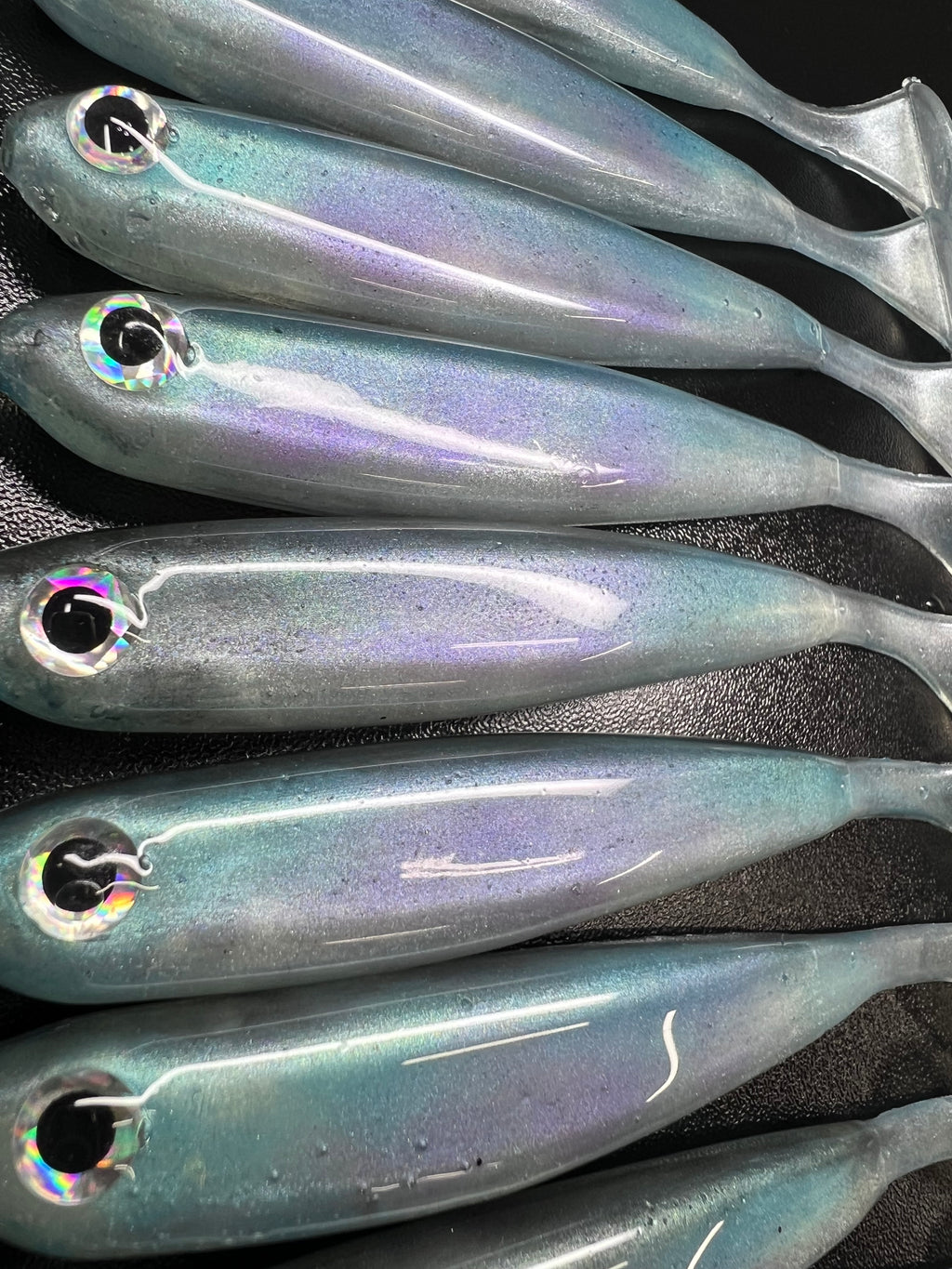 4.5" Blue Candy Paddletails. Limited Run 3 Pack.