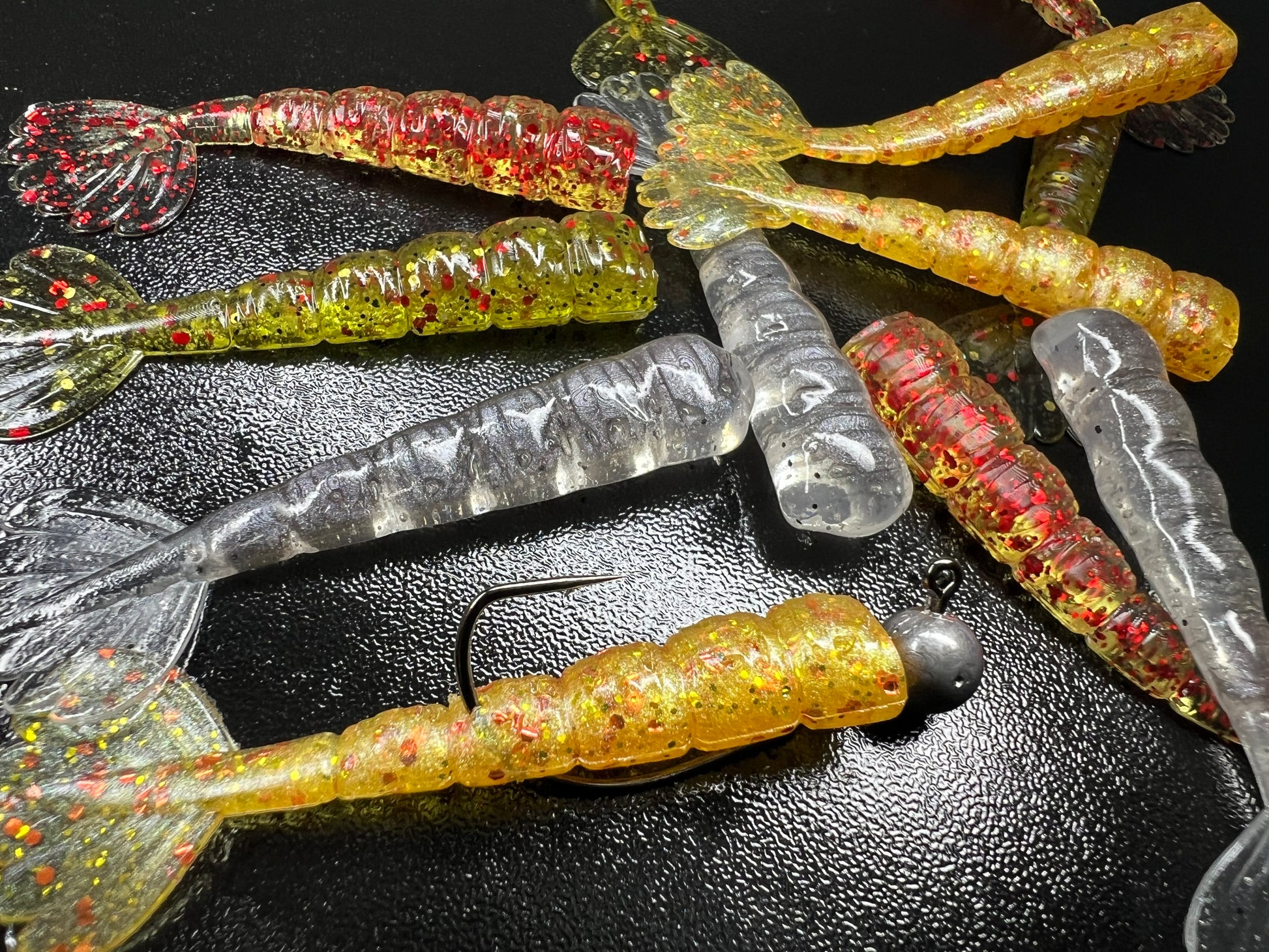 2.25" Shrimp tails 3 pack.