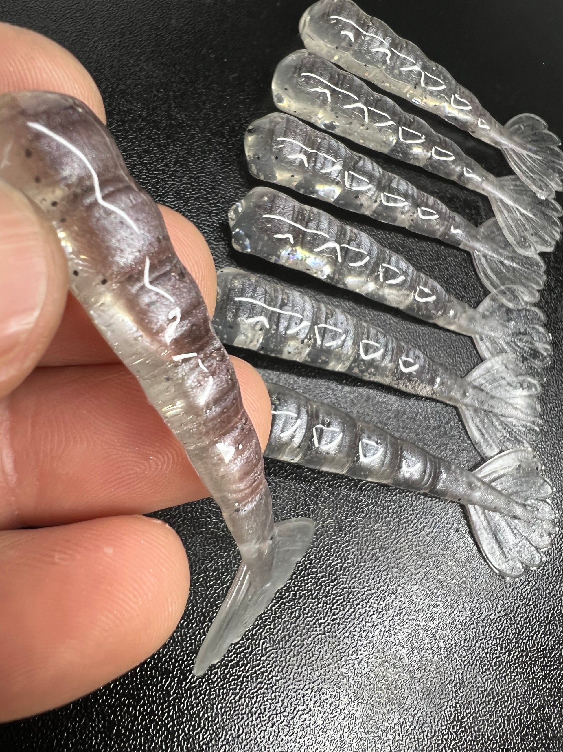 2.25" Shrimp tails 3 pack.