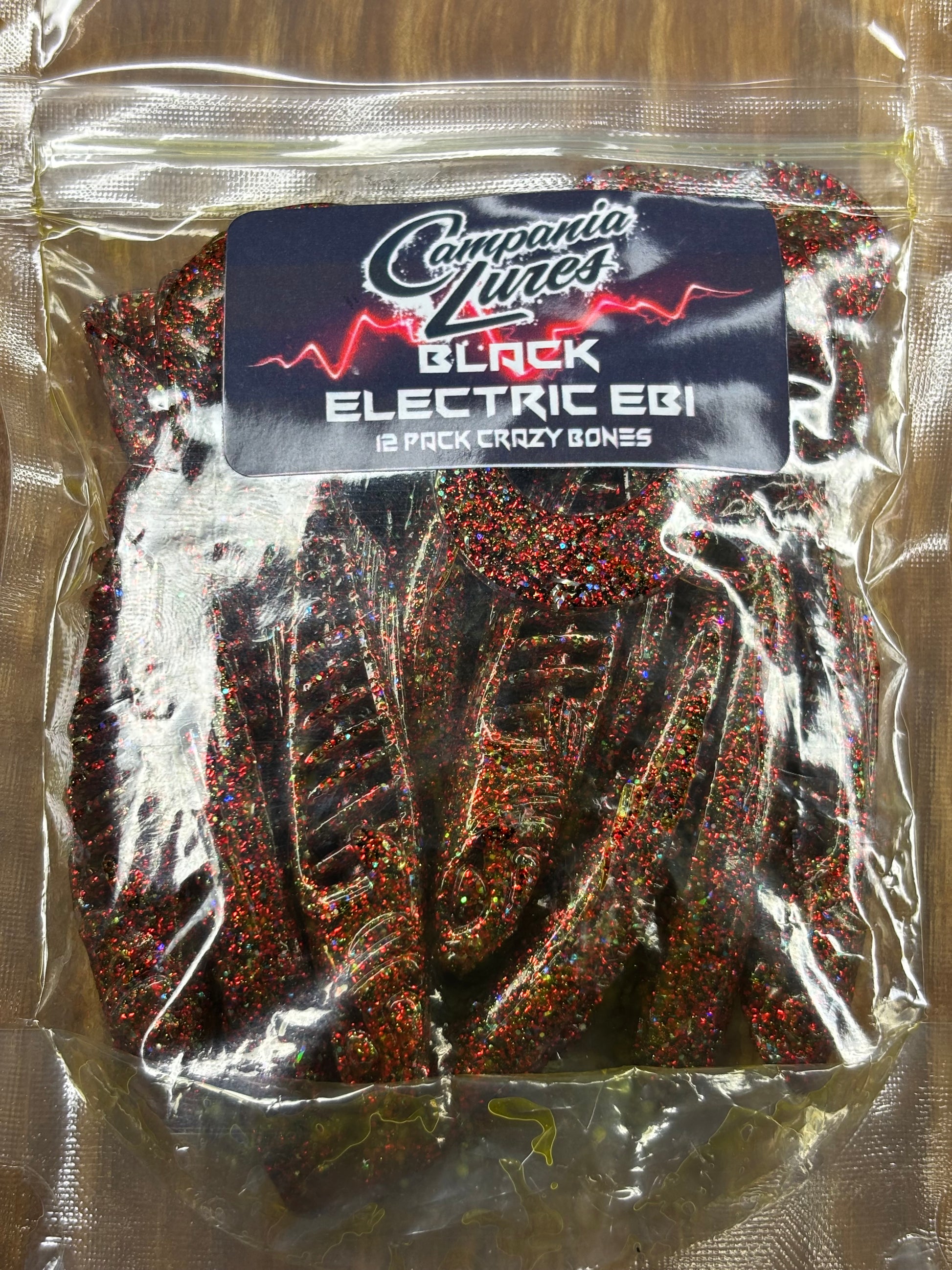 Black Electric Ebi. Bulk 12 Crazy Bones.
