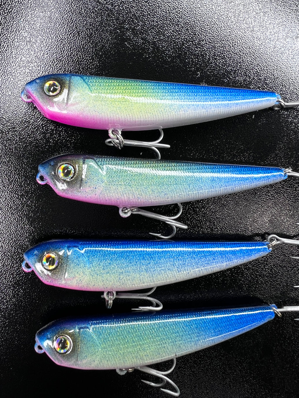 3.5" Blue Minnow Walking Spook.