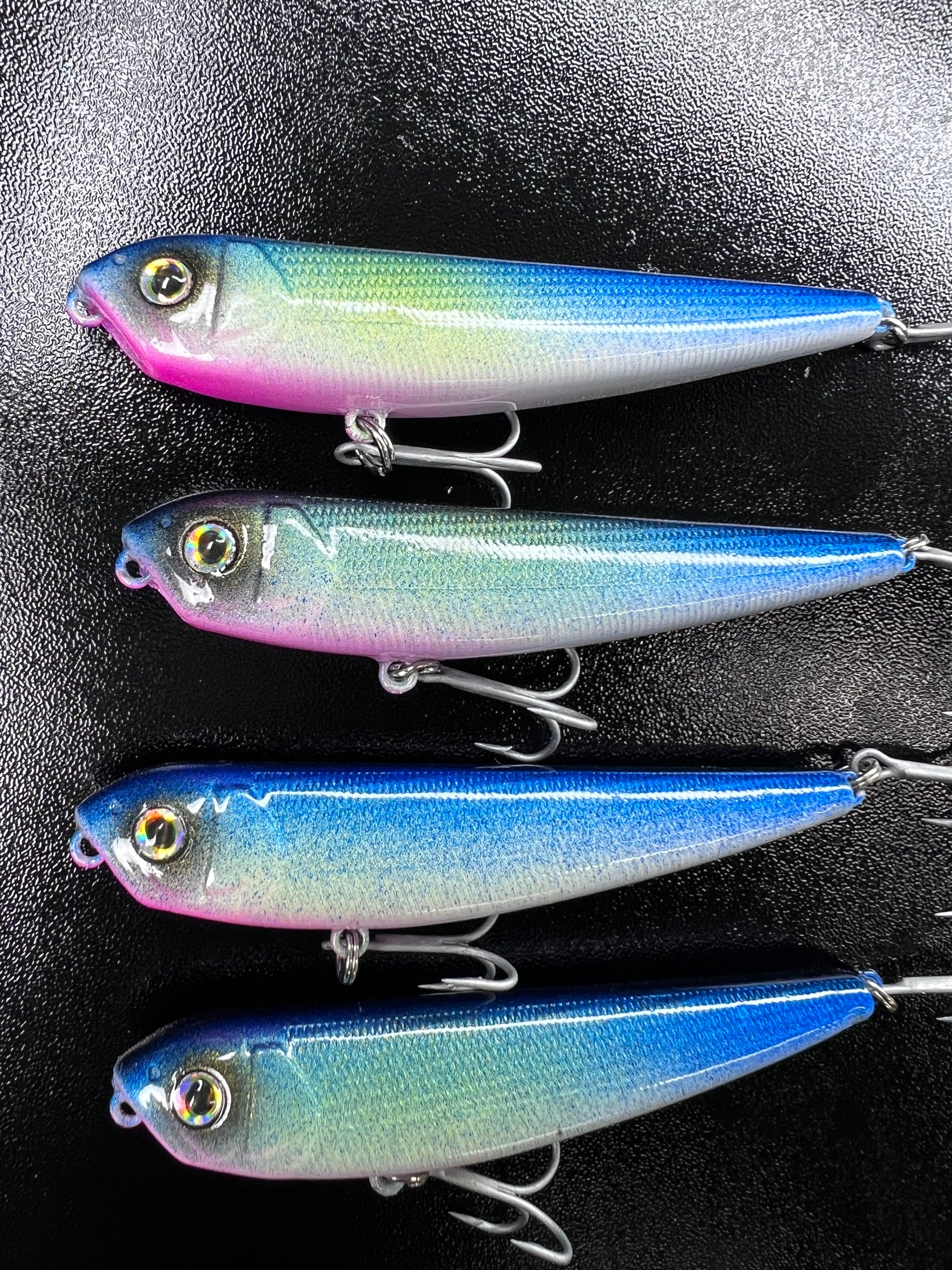 3.5" Blue Minnow Walking Spook.