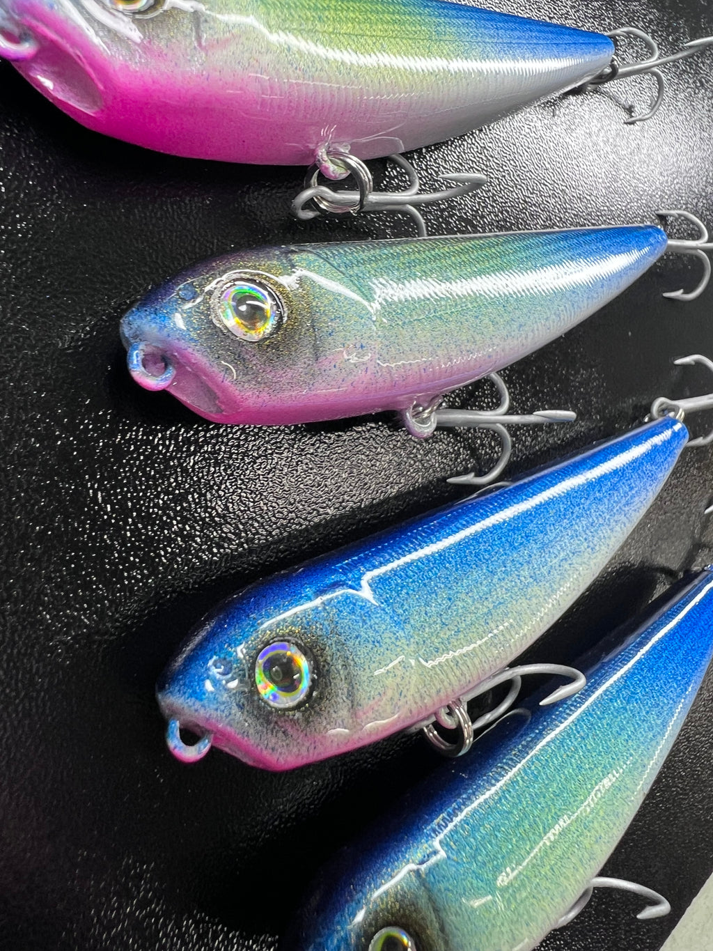 3.5" Blue Minnow Walking Spook.