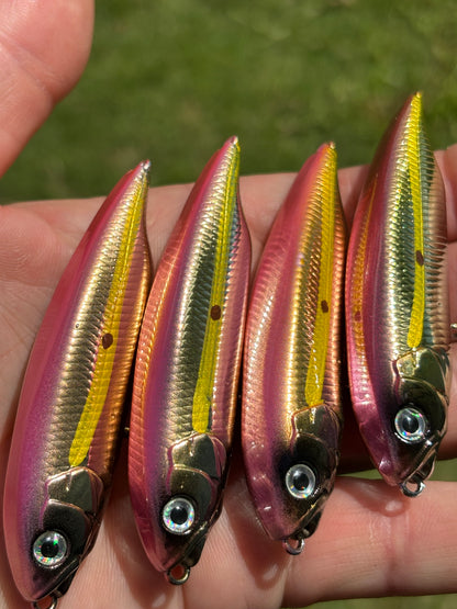 3" Starburst Pearl Chrome Spears 8 Grams (no hooks)