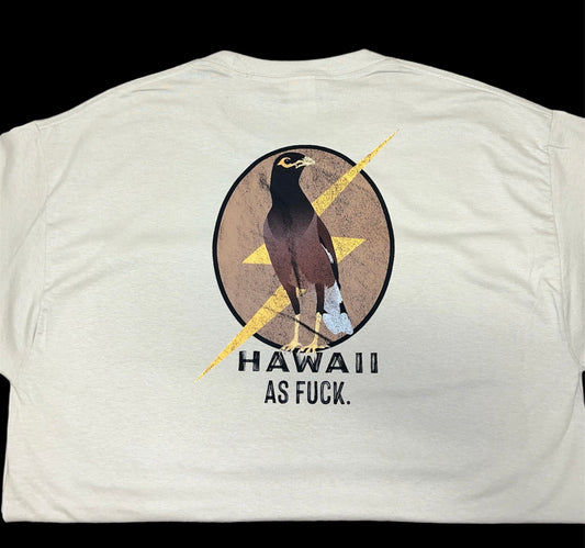 Hawaii AF Lightning Mynah Sand Cotton T Shirt