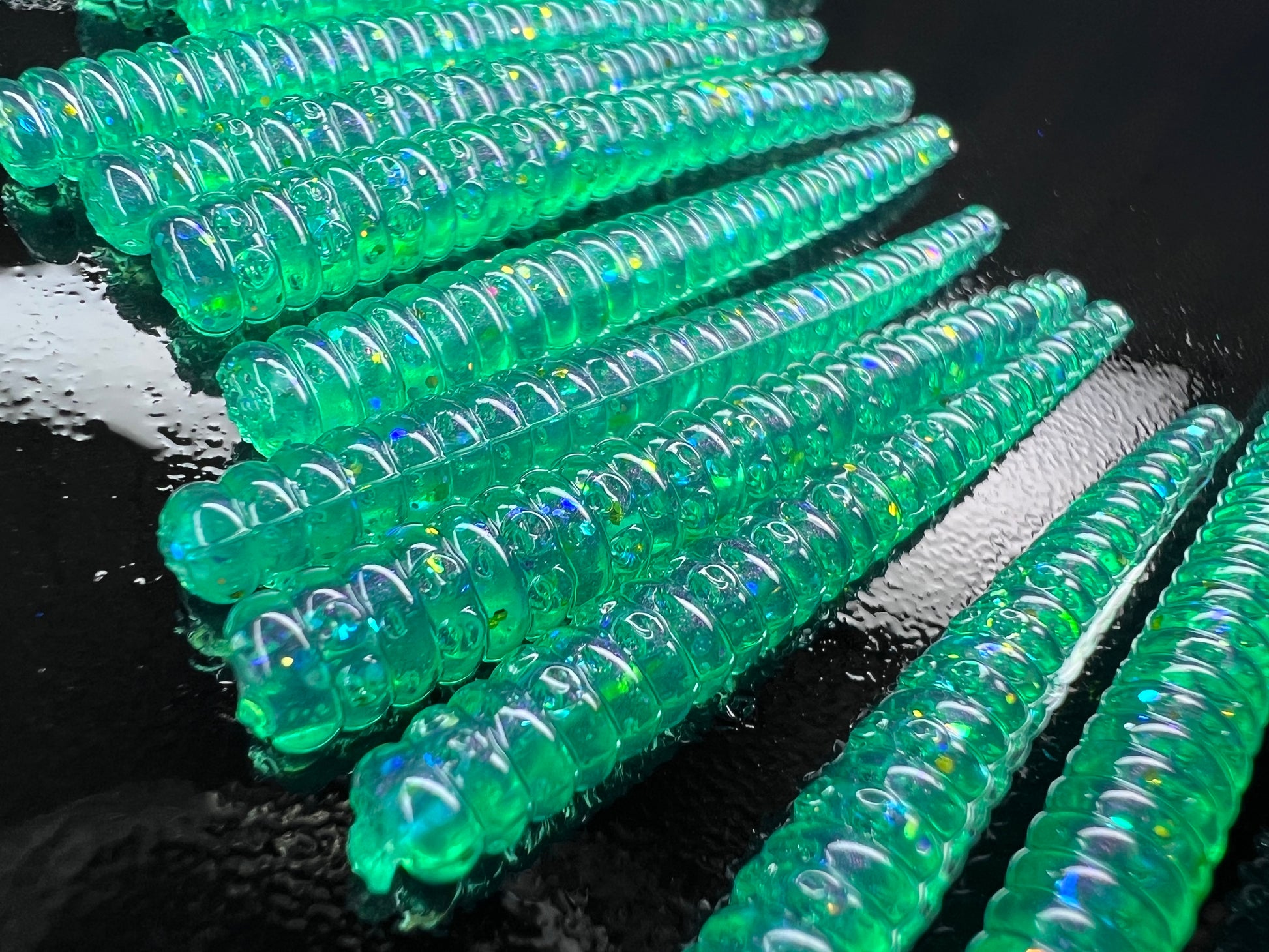 1.75" Jade Hologram Tako Strips. Limited Run 20 pack.