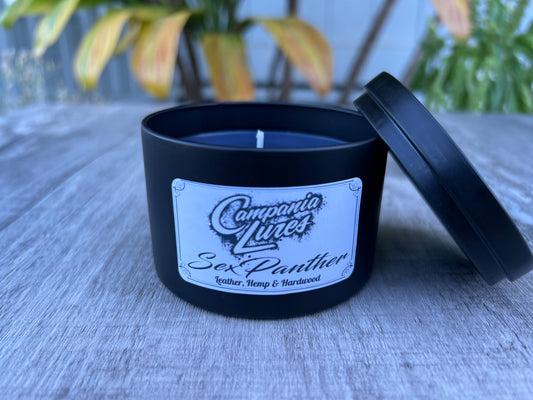 8oz Hand poured Sex Panther Candle.