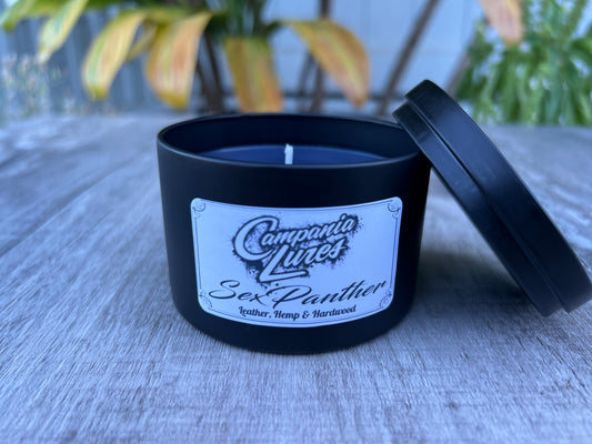 8oz Hand poured Sex Panther Candle.
