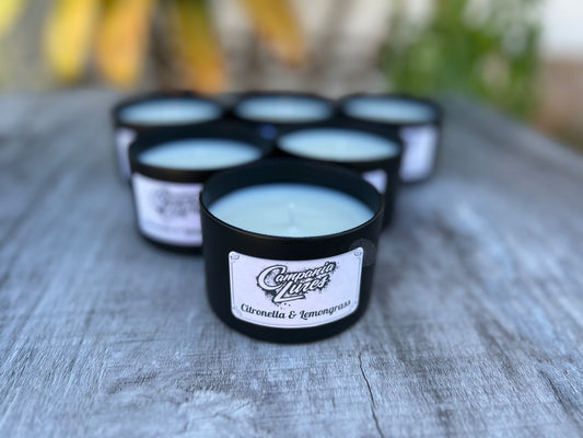 8oz Hand poured Citronella/ Lemongrass Outdoor Candle.