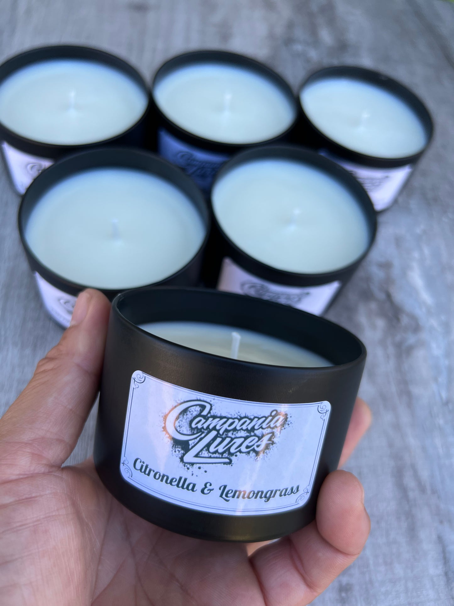 8oz Hand poured Citronella/ Lemongrass Outdoor Candle.