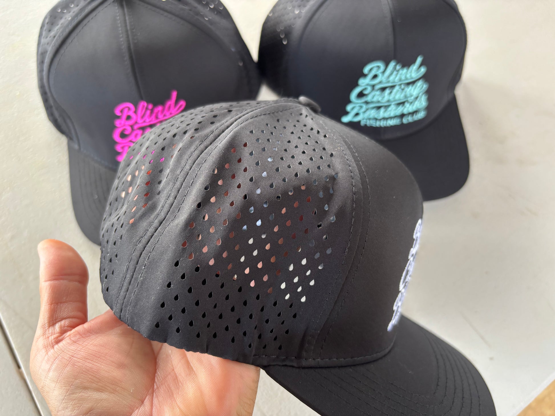 Blind Casting Bastards Fishing Club Waterman Hat and Decals.