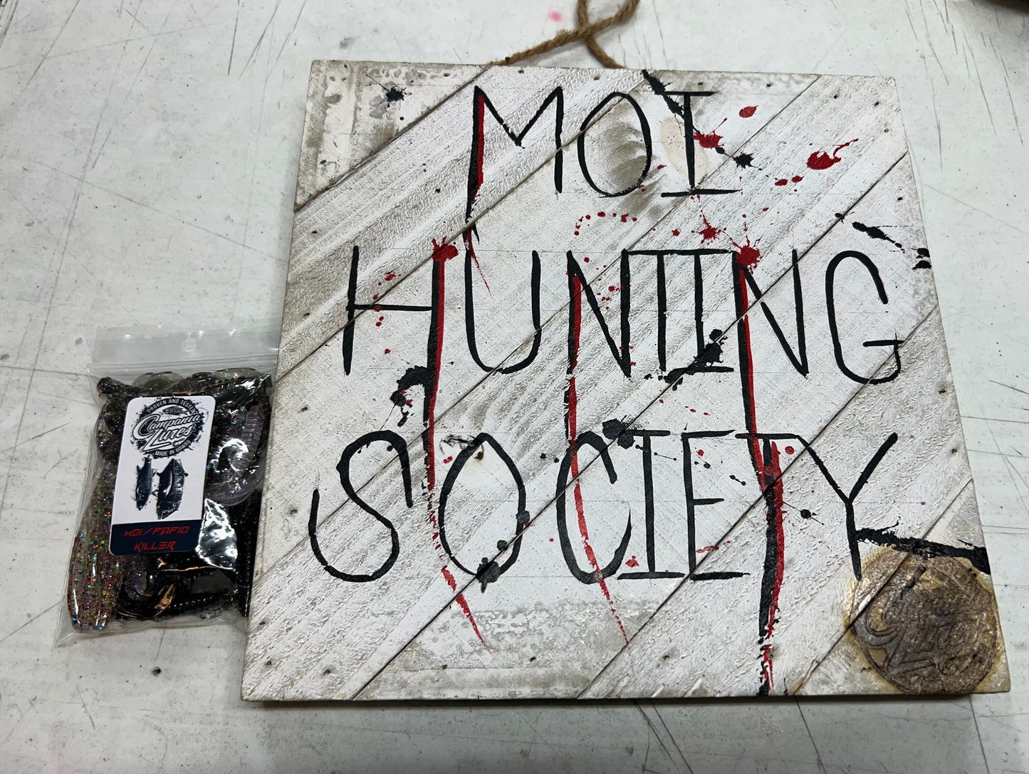 10"x10" Hawaii Moi Hunting Society (White wood Panel) and Moi/Papio Killer pack combo.