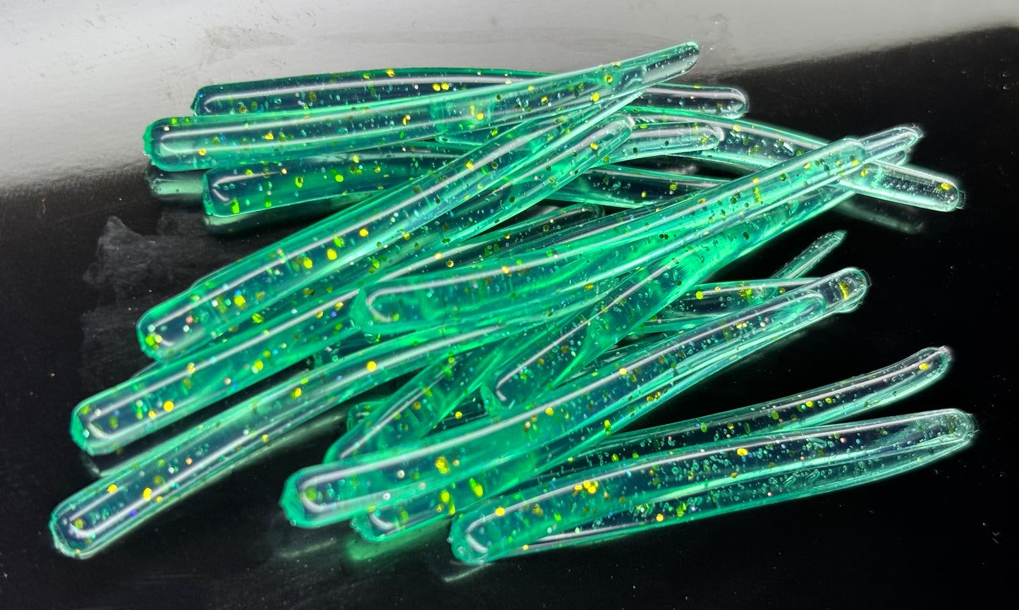 2" Jade Hologram Munchies. 20 pack