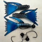 Blue Siamese CF2 (Campania Fighting Fish) 3 pack w/ Jighead combo.