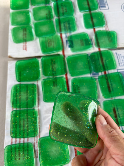 2.5" x 2.5" Jade Hologram Blocks. Trial Run
