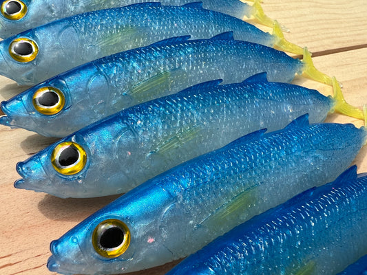 6" Exclusive Opelu Custom Soft bait.
