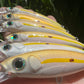 3" Gold Top Oama - Papio Diver. Comes with hooks and hardware.