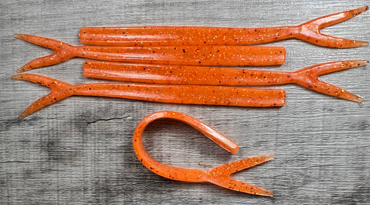 Flo Orange 5" Frantic Aku Strips. Packs of 5