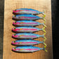 6" Hot Pink Strip Opelu Softbait. Sold individually.