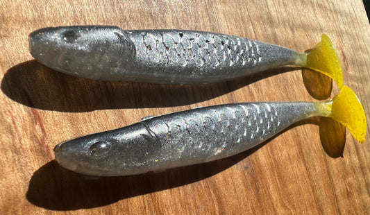 4" Aholehole Warhead Paddletails. Pack of 2