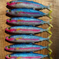 6" Hot Pink Strip Opelu Softbait. Sold individually.