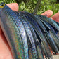 3.5" Viper Blue Vibe with hooks and split rings.