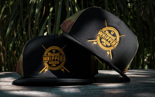 Hawaii Whippers Union Gold Camo Trucker Snapback.
