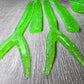 Flo Green 5" Frantic Aku Strips. Packs of 5