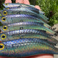 3.5" Viper Blue Vibe with hooks and split rings.