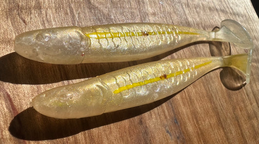 4" Oama Warhead Paddletails. Pack of 2.