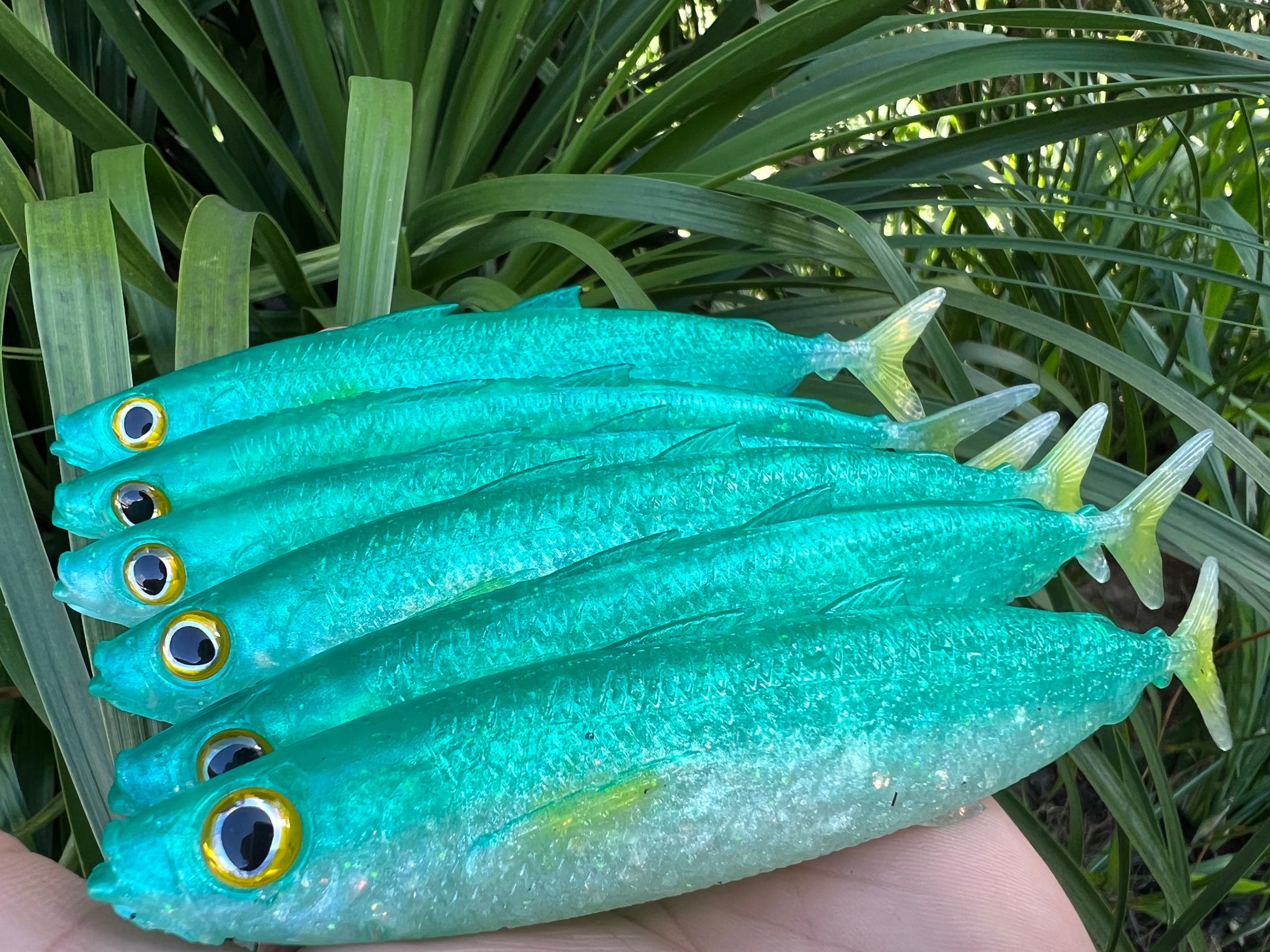 6 Exclusive Opelu Custom Soft bait.