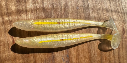 4" Oama Warhead Paddletails. Pack of 2.