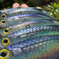 3.5" Viper Blue Vibe with hooks and split rings.